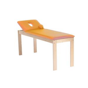 Table d’examen en bois Ponto avec dossier réglable - moutarde
