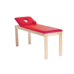 Table d’examen en bois Ponto avec dossier réglable - rouje