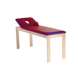Table d’examen en bois Ponto avec dossier réglable - bordeaux