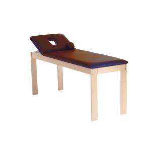 Table d’examen en bois Ponto avec dossier réglable - marron foncé