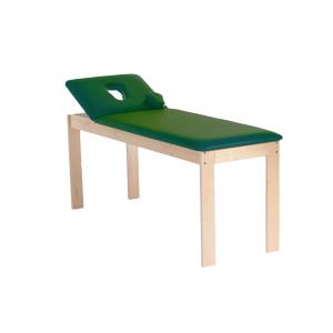Table d’examen en bois Ponto avec dossier réglable - forêt verte