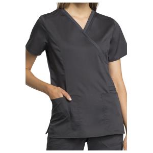 Casacca donna Cherokee Revolution Tech grigia con scollo a V incrociato - S
