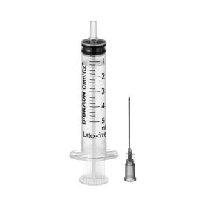 B.Braun Omnifix DUO siringa da 5 ml luer eccentrico con ago 22Gx30mm