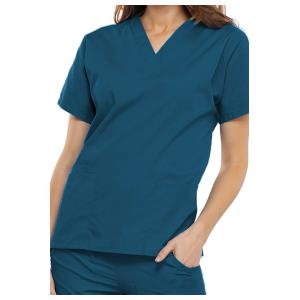 Tunique médicale femme Cherokee WorkWear Originals avec décolleté en V - bleu caraïbes M