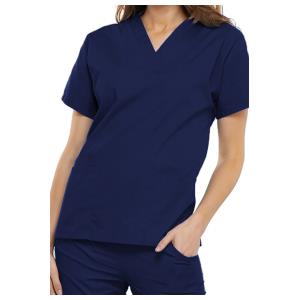 Tunique médicale femme Cherokee WorkWear Originals avec décolleté en V - bleu marine XS