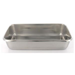 Bandeja de acero inoxidable con esquinas redondeadas - 223 × 126 × 45 mm