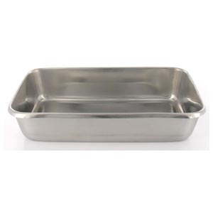 Plateaux d'instruments inox avec coins arrondis - 223 x 126 x h 45 mm