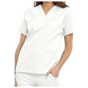 Tunique médicale femme Cherokee WorkWear Originals avec décolleté en V - blanc M