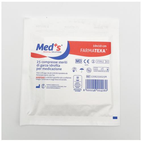 MED'S Farmatexa compresse garza cotone sterili - 10 x 10 cm