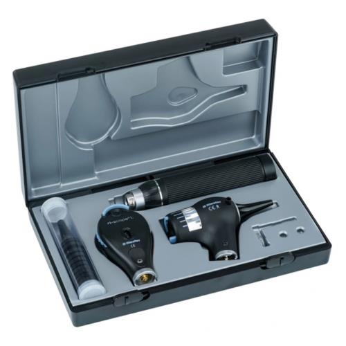 Set oto-oftalmoscópio Riester EliteVue L2 LED 3.5V - bateria recarregável