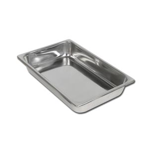 Bandeja de acero inoxidable con esquinas rectangulares - 306 × 196 × 50 mm