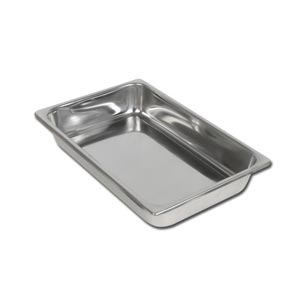 Vassoio in inox con angoli rettangolari - 355 x 254 x h 50 mm