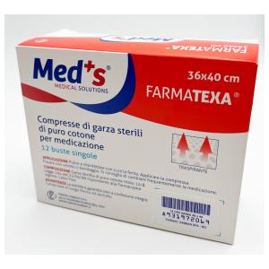 MED'S Farmatexa compresse garza cotone sterili - 36 × 40 cm - 576 buste da 1 compressa
