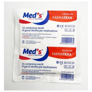 MED'S Farmatexa compresse garza cotone sterili - 15 × 15 cm