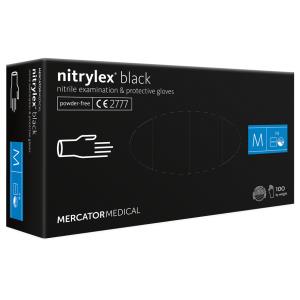 Guanti NITRYLEX BLACK in nitrile senza polvere - medi