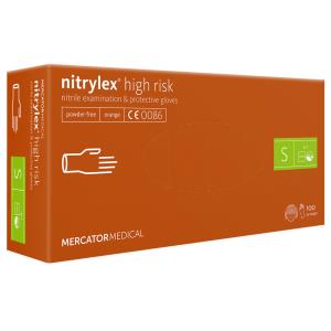 Guanti NITRYLEX HIGH RISK in nitrile senza polvere - piccoli