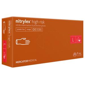 Guanti NITRYLEX HIGH RISK in nitrile ad elevato spessore senza polvere - grandi