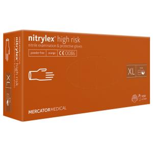 Guanti NITRYLEX HIGH RISK in nitrile senza polvere - extra large