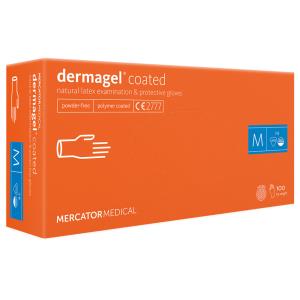 DERMAGEL COATED powder-free latex gloves - M
