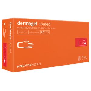 DERMAGEL COATED powder-free latex gloves - L