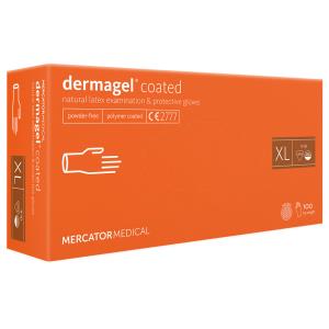 DERMAGEL COATED powder-free latex gloves - XL