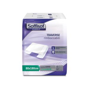 SoffiSof Traverse assorbenti 80x180 SUPER 8 gocce con ali rimboccabili