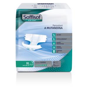 SoffiSof Air Dry SUPER Pannolone Mutandina Traspirante 8 gocce Taglia XL