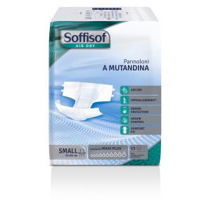 SoffiSof Air Dry MAXI PLUS Pannolone Mutandina Traspirante 10 gocce Taglia S