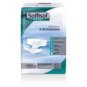 SoffiSof Air Dry MAXI PLUS Pannolone Mutandina Traspirante 10 gocce Taglia L