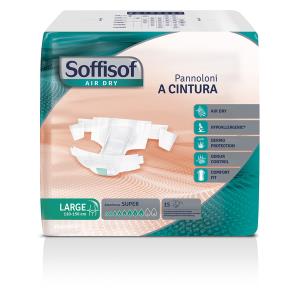 Soffisof Air Dry SUPER Pannolone a Cintura Traspirante 8 gocce Taglia L