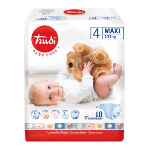Trudi Baby Care Pannolini con adesivi - Taglia 4 Maxi 7/18 kg